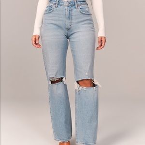 Abercrombie and Fitch curve love ultra high rise 90s straight jean